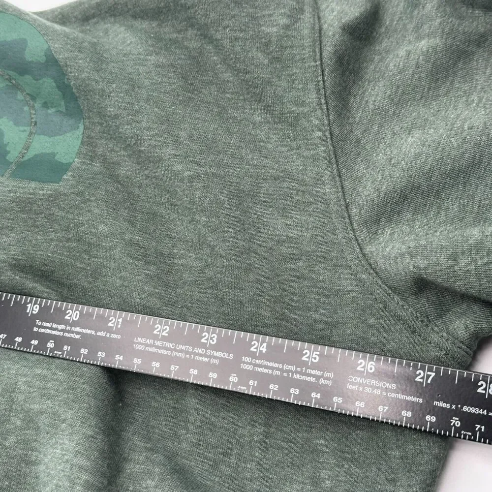 THE NORTH FACE Men's XXL Green‎ Pullover Sweatshirt Hoodie Camo Logo Pocket